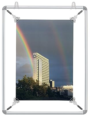 FRANKEN Spannrahmen, Plakatrahmen A1, Info-Rahmen aus Aluminium für Poster, Aushänge und Werbung in Büro, Schule oder Hotel, Clipaufhängung, BS1104