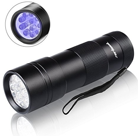 UV Detect UV Flashlight - Best LED Ultra Violet Blacklight for Pet Stains - Cat Stain Detector, Dog Stain Detector Torch - Find Stains on Carpet, Rugs, and Furniture - Includes 3 AAA Batteries
