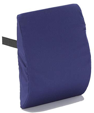 aktivshop Orthopädisches Lendenkissen, Lordosenkissen, Rückenkissen, Rückenstützkissen Schaumstoff, blau, B 24 x L 31 cm