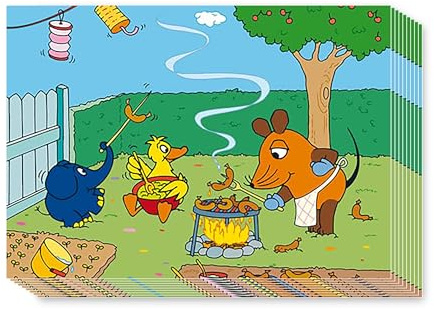 modern times 10er Set Postkarte SENDUNG MIT DER MAUS - Motiv: GRILLPARTY, Anlass: Kindermotive, Künstler/Verlag SCHMITT-MENZEL/STREICH, Größe: A6