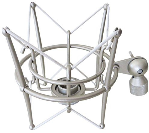 keepdrum MS089SV Silber Mikrofon-Spinne elastische Halterung Shockmount für G-Track AT2020 / USB+