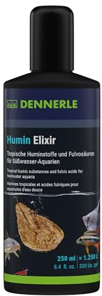 Dennerle Humin Elixir 250 ML - Substances humiques Tropicales et acides fulviques, favorise la santé des habitants de l'aquarium