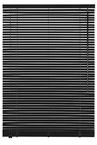Easy-Shadow Holzjalousie Holz-Jalousie Bambus Jalousette Echtholz Rollo Jalousette 45 x 160 cm / 45x160 cm in Farbe schwarz - Bedienseite Links // Maßanfertigung