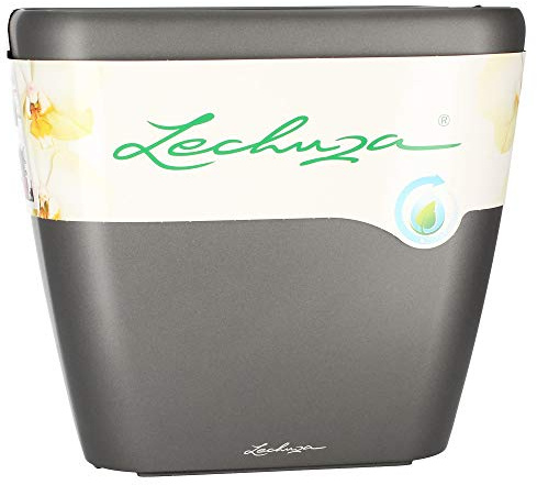 Lechuza-Gefäß mit Bewässerungssystem Quadro Premium LS 35 anthrazit Hochglanz| 16163
