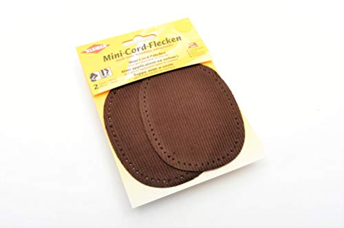 Kleiber + Co.GmbH Fein-Cord-Flecken Mini, ca 11 cm x 8,5 cm, braun