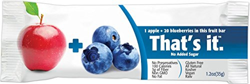 That's It Fruit Bars, Apple and Blueberry, Pack of 24 (2 Cases)