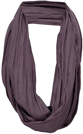 TigerTie Loop halsduk i olika färger enfärgad – tubhalsduk rund halsduk, Lila mörklila, Größe: ca. Länge 160 cm, Breite 70 cm