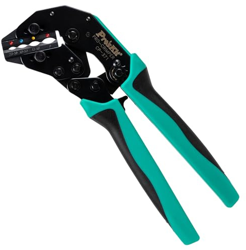 Pro'sKit CP-372FD27 CrimPro Crimper with Insulated Terminal Die, Size 22-8 AWG, Multi