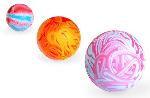CopcoPet - Hundeball: schwimmend aus Naturgummi/Vollgummi 5 cm Ø 6er Set