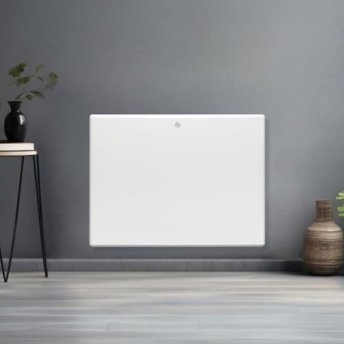 Futura 1000W White Electric Radiator Heaters for Home, Bathroom Safe Electric Heater Setback Timer Lot 20 & Advanced Thermostat Control Wall Mounted or Floor Standing Low Energy Panel Heater