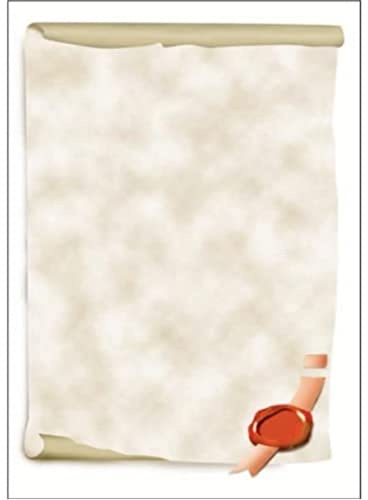 SIGEL DP521 Motif paper Certificate Scroll, A4, 185 gsm, 12 sheets