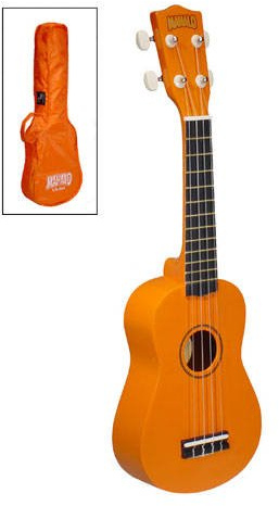 Mahalo Ukulele - Sopran m. Tasche - orange