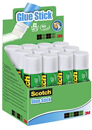 Scotch Colla Stick per la Scuola Elementare, Scuola Media, Asilo e Ufficio, Set di Tubetti di Colla Stick per Bambini, Confezione Grande da 12pz x 40 gr