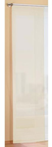 Gardinenbox Preisgünstiger Flächenvorhang Schiebegardine, transparent, unifarben, mit Zubehör, 245x60, Creme, 85589