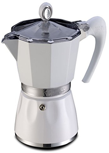G.A.T. 279000080 espressokokare förberedd upp till 3 koppar, vit