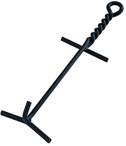 Lodge Outdoor/Camp Dutch Oven Lid Lifter | 9mm Bar Stock for Lifting & Carrying Camp Dutch Ovens, Heavy-Duty Cast Iron Lid Lifter, Black Finish