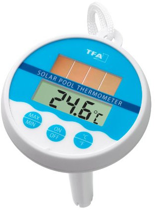 TFA Dostmann 30.1041 Termometro da piscina digitale/solare (blu)