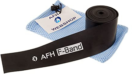 AFH-Webshop F-Band Bande d'exercice 208 x 5 cm Noir = Forte (Environ 1,5 mm d'épaisseur)
