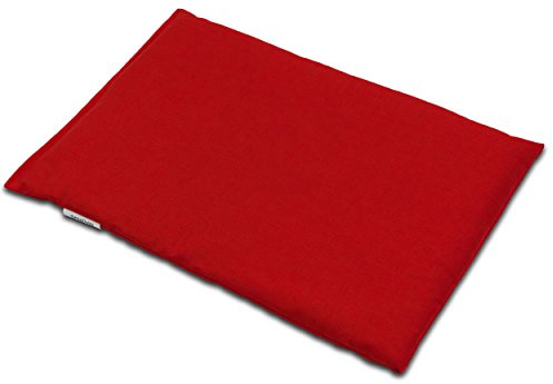 Coussin aux pépins de raisins - rouge - 30x20cm - Coussin thermique - Coussin aux graines - Bouillotte sèche - Compresse froide -