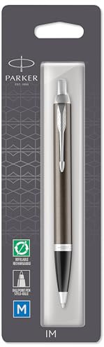 Parker IM Kugelschreiber | Premium Dark Espresso | mittelstarke Schreibspitze | Nachfüllmine mit blauer Tinte | Blister-Verpackung