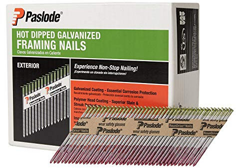 Paslode Hot Dipped Galavanized Framing Nails - 650385 - HDG 30 Degree Round Head - 3 inch x .120 Gauge - 2,000 per Box - For Paslode Framing Nailers
