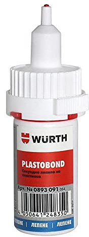 Würth Konstruktionskleber Plastobond 20g Acryl Kunststoff Sekundenkleber Flasche Farblos