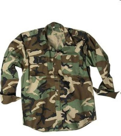 Mil-Tec Miltec Ripstop Woodland Chemise à Manches Longues 905, Multicolore Camo, Taille XL