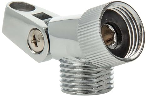tecuro Raccord 1/2 pour tuyau de douche et douchette à main, trou de tenon de 10 mm de diamètre, avec inclinaison réglable