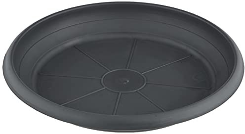 Sottobicchiere di plastica Scheurich, grigio metallizzato, diametro 20 cm, altezza 2,7 cm