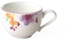 Villeroy & Boch Mariefleur Basic Mocha/Espresso Cup, 80 ml, Height: 4.5 cm, Premium Porcelain, White/Multicoloured