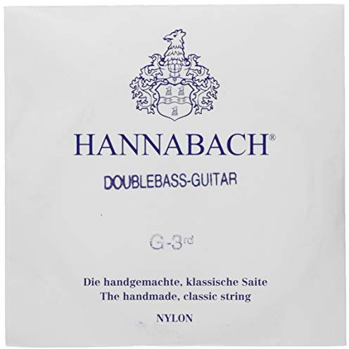 Hannabach Klassikgitarrensaiten Serie 841 Medium Tension für Kontrabass-Gitarre, versilbert umsponnen, Mensur 750 mm - G3-8413MT