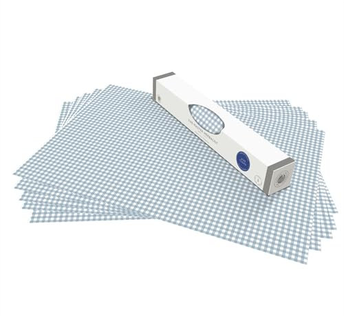 The Master Herbalist UNSCENTED & WIPE CLEAN Drawer Liners in a COOKS BLUE GINGHAM Design - Perfect for Kitchen Drawers, Shelves, Cupboards & Cabinets