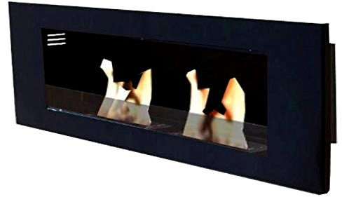 Kaminbau Mierzwa Ethanol und Gelkamin Kamin Modell Paris Deluxe Royal (Schwarz)