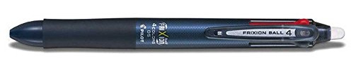 Pilot 2268026 Frixion Tintenroller, 4-farbig, 0,5 mm, dunkelblau