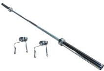 Sport-Thieme Langhantelstange Power | Kombinierbar mit gängigen Scheibengewichten u. strapazierfähig | Ideal für zu Hause | Gerändelter Griff | Stahl | Ø 50 mm | + 2 Federfeststeller