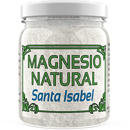 Santa Isabel Magnesio Cristalizado Soluble 250gr Vía Oral en Sulfato y Cloruro para Sistema Inmunológico. Limpieza Hepática y Colon. Ayuda a desintoxicar el organismo.