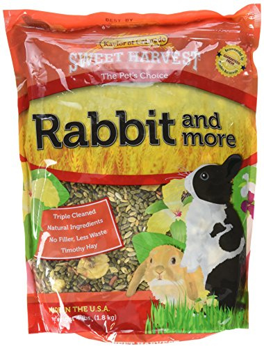 Sweet Harvest Rabbit Food, Premium Timothy Hay Pellets with Added Specialty Ingredients, 4 lbs Bag