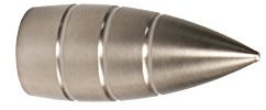 iso-design Edelstahl Endstück Spitze Patrone für 12 mm Gardinenstangen – Set 2