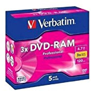 Verbatim 321725 - Pack de 5 DVD-RW vírgenes de 4.7 GB
