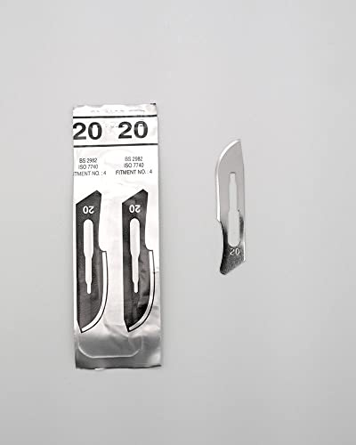 100 Stück Klinge Form 20 für Skalpell Griff Nr. 4