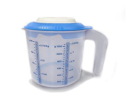 TUPPERWARE Backen Messbecher Candy Mini 1,25 L blau D217 Rührbecher Rühr-Mix