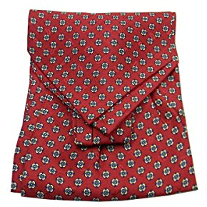 Avantgarde Ascot uomo in seta rosso medio foulard da collo cashe col sciarpa seta mad Italy, colore rosso 7