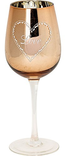 Chichi Copa de vino personalizada con corazones de amor, en caja de regalo, añade tu propio mensaje