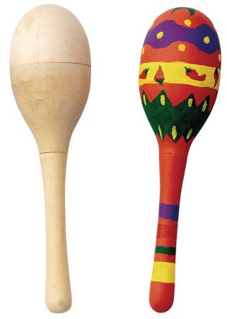 Decora i tuoi maracas in legno - Set di 12 (Articolo # Maracas)