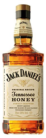 Jack Daniel's Tennessee Honey – Whiskey al Miele, Liquore Originale Americano, Gusto Morbido e Aromatico, Aroma con Note di Caramello e Vaniglia, 35% Vol., Bottiglia in Vetro da 70 cl