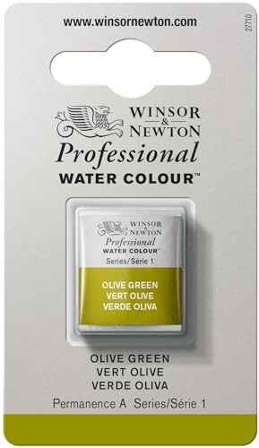 Winsor & Newton Half Pan Professional Water Colour, Olive Green
