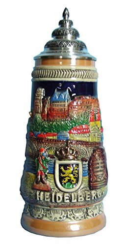 KING Bierkrug Heidelberg Reliefseidel 0,5 Liter Bierseidel KI 305 0,5L Heidelberg
