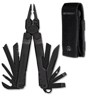 Leatherman Supertool 300 - Navaja multiusos de alicates (funda incluida), color negro