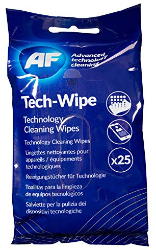 AF Tech Wipes – for Cleaning Screen, Tablet, ipad, Phone, VR, Switch, Laptop, PC Keyboard, Touch Screen & Lens Cleaning Wipes - MTW025P