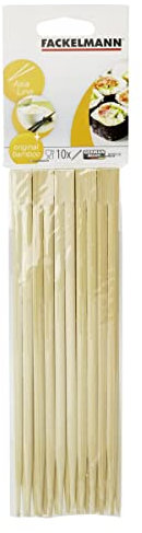 FACKELMANN 30104 Essstäbchen, Holz, braun, 10 Einheiten